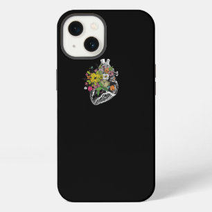 Retro Bloem Anatomisch Menselijk Hart Voor Vrouwen iPhone 13 Hoesje