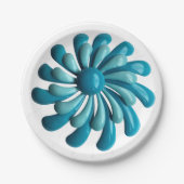 Retro Bloem - Bloemen Lente Zomer Tuin Bruiloft Papieren Bordje (Voorkant)