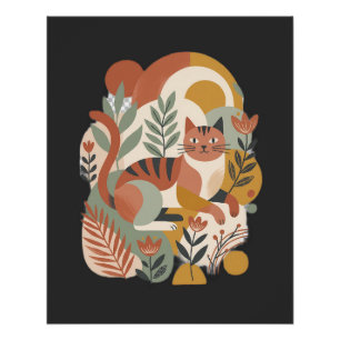 Retro Bloem Boho Kunst T-Shirt Perfect Poster