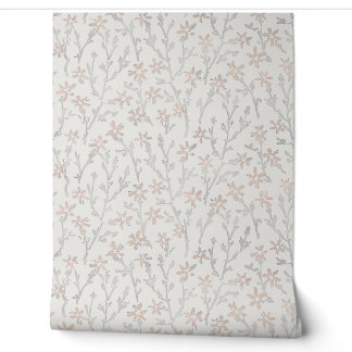 Retro bloem boho patroon. Japanse sakura. Behang