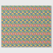 Retro Bloem Cadeaupapier (Vlak)