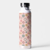 Retro Bloem en Hart Patroon Waterfles (Links)