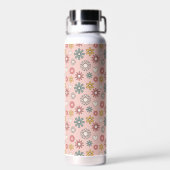 Retro Bloem en Hart Patroon Waterfles (Achterkant)