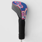 Retro Bloem Golf Hoofdhoes Golfheadcover (Schuin)