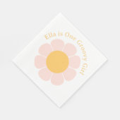 Retro Bloem Groovy Hippie 60s Verjaardag Servet (Hoek)