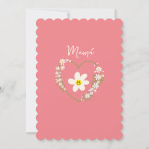 Retro Bloem Hart Gelukkig Gezicht, Spaanse Mama, M