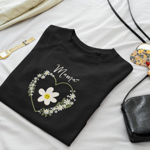 Retro Bloem Hart Gelukkig Gezicht, Spaanse Mama, M Trui