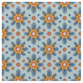Retro Bloem Herhalend Patroon Ontwerp Stof
