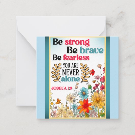Retro Bloem Inspirerend Notitiekaartje (Voorkant)