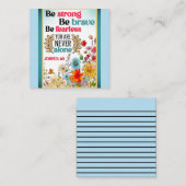 Retro Bloem Inspirerend Notitiekaartje (Voorkant / Achterkant)