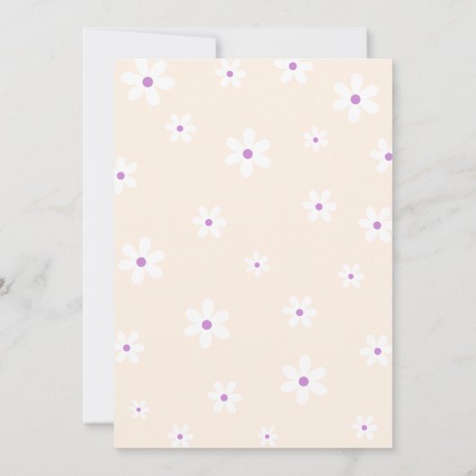 Retro Bloem Is Ze EenFrul 1e Verjaardag Kaart (Achterkant)