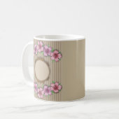 Retro, bloem koffiemok (Voorkant links)