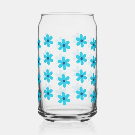 Retro Bloem Madelief Verjaardag Bruids Bruiloft Ca Blikvorm Glas (Voorkant)