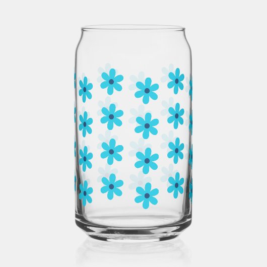 Retro Bloem Madelief Verjaardag Bruids Bruiloft Ca Blikvorm Glas (Achterkant)