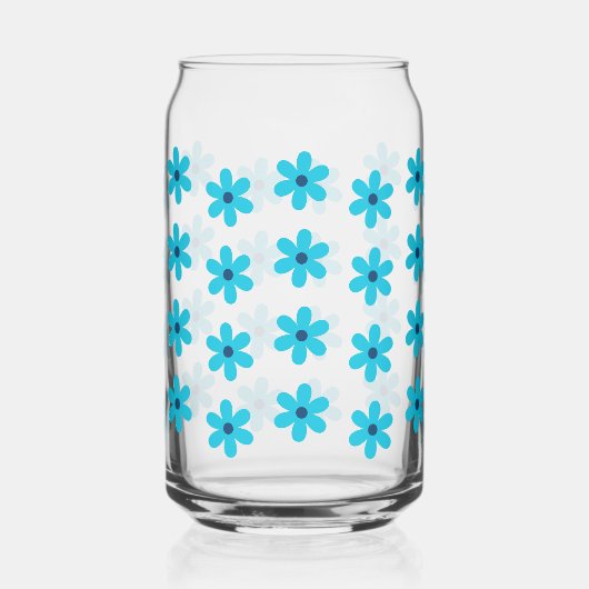 Retro Bloem Madelief Verjaardag Bruids Bruiloft Ca Blikvorm Glas (Links)