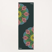 Retro Bloem Mandala gepersonaliseerd Yogamat (Voorkant)