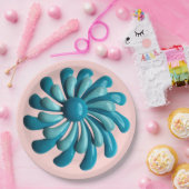 Retro Bloem - MCM Lente Zomer Tuin Bruiloft Papieren Bordje (Feest)