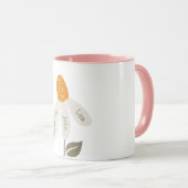 Retro Bloem Moeder, Kinder Namen, Moeder, Aangepas Mok (Voorkant rechts)