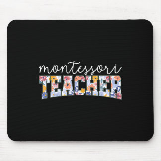 Retro Bloem Montessori Docent Begeleider Onderwijz Muismat