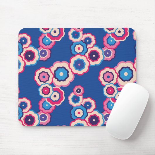 Retro Bloem Muismat (Met muis)