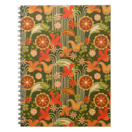 Retro bloem -  notitieboek