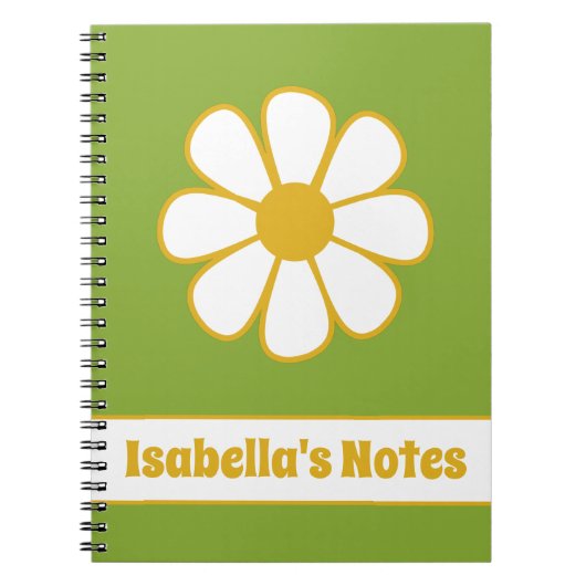 Retro Bloem Persoonlijk Notitieboek (Voorkant)