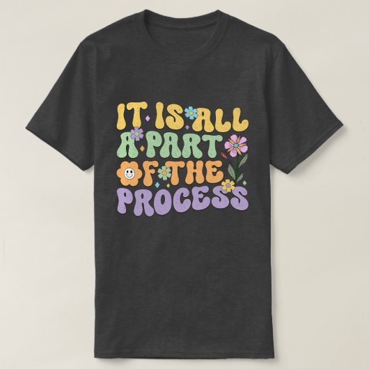 Retro bloem Quotes 2 T-shirt (Design voorkant)