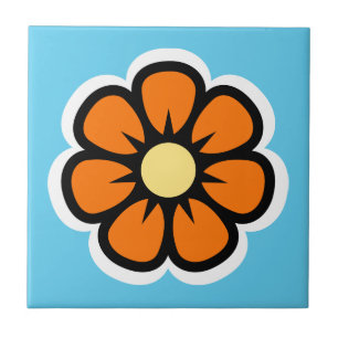 Retro Bloem Tegeltje