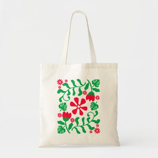 Retro bloem  tote bag (Voorkant)