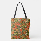 Retro bloem -  tote bag (Achterkant)