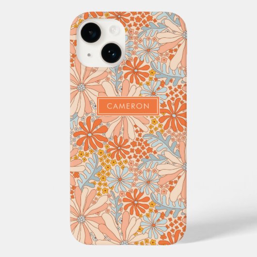 Retro Bloem Tuin Patroon Case-Mate iPhone Case (Achterkant)