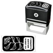 Retro Bloem Vet Boekplaat Ex Libris Boek Zelfinktende Stempel (In situ)