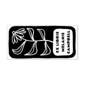 Retro Bloem Vetgedrukt Ex Libris Boek Zelfinktende Stempel (Design)