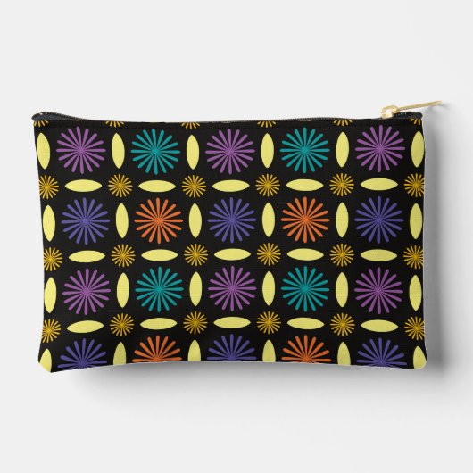 Retro Bloem Vormen Monogram Gepersonaliseerd Etui (Achterkant)