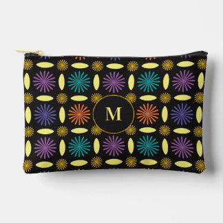 Retro Bloem Vormen Monogram Gepersonaliseerd Etui