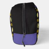 Retro Bloem Vormen Monogram Gepersonaliseerd Toilettasje (Rechts)