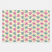 Retro bloem zomer inpakpapier vel (Voorkant 3)