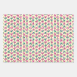 Retro bloem zomer inpakpapier vel