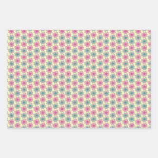Retro bloem zomer inpakpapier vel