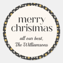 Retro Bloem Zwart Goud Kerstmis Vakantie Custom