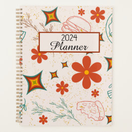 Retro Bloemen 2024 Planner