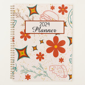 Retro  Bloemen 2024 Planner