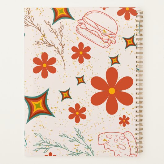 Retro Bloemen 2024 Planner (Achterkant)