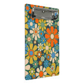 Retro Bloemen 60s 70s Bloemen Gepersonaliseerd Mini Klembord (Schuin)