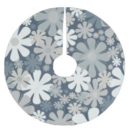 Retro Bloemen 60s 70s Esthetisch Bloemmotief Kerstboom Rok
