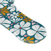 Retro bloemen 70s groovy leuk romantisch snijplank (Hoek)