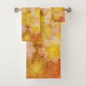 Retro Bloemen Abstract Zout Waterverf Schilderen Bad Handdoek (Insitu)