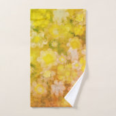 Retro Bloemen Abstract Zout Waterverf Schilderen Bad Handdoek (Handdoek)