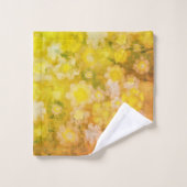 Retro Bloemen Abstract Zout Waterverf Schilderen Bad Handdoek (Wasdoekje)