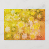 Retro Bloemen Abstract Zout Waterverf Schilderen Briefkaart (Voorkant)